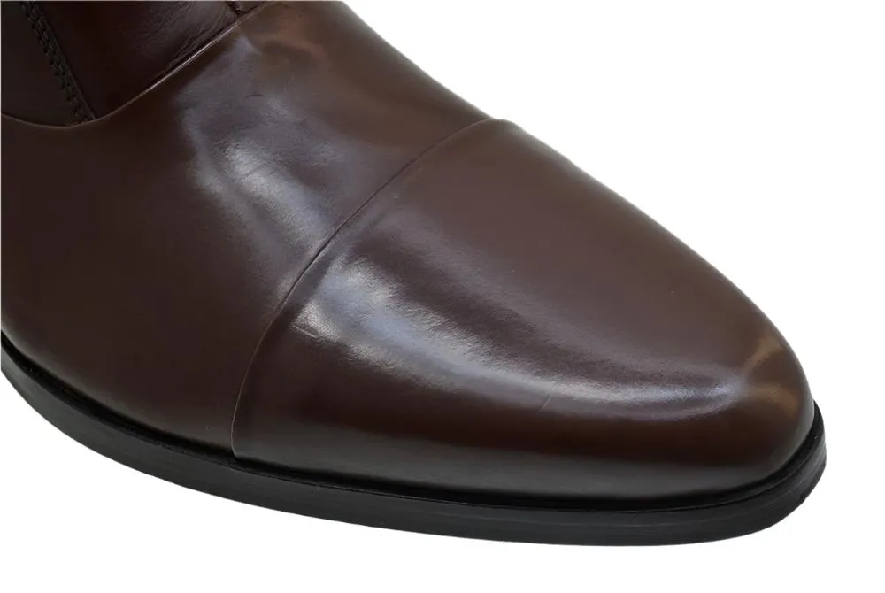 Dino Bigioni Men's Shoes 10154 Brown Leather Ankle Chelsea Boots last pair size 40