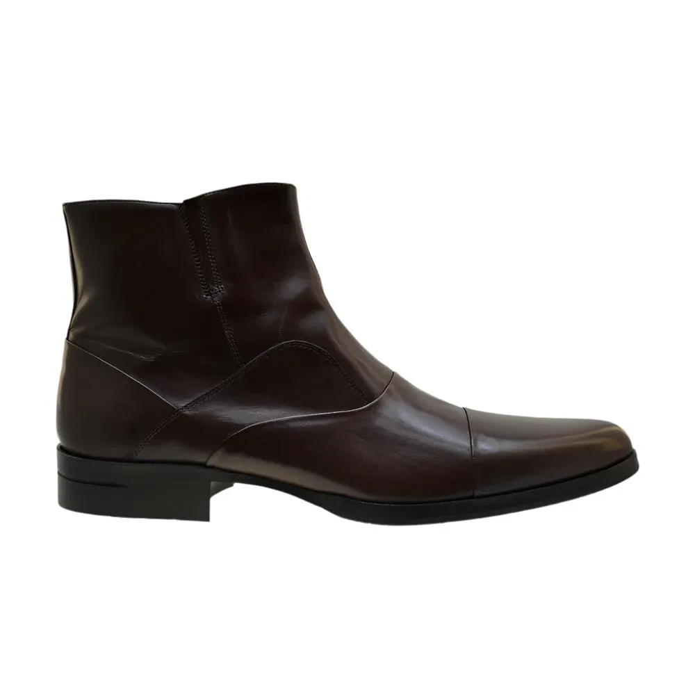 Dino Bigioni Men's Shoes 10154 Brown Leather Ankle Chelsea Boots last pair size 40