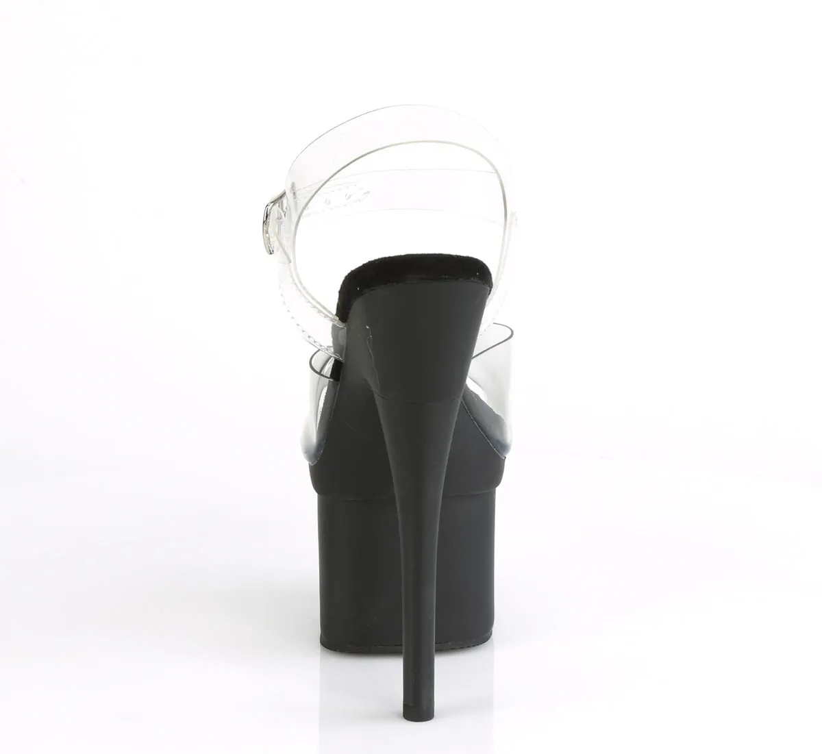 ESTEEM-708 Pleaser Clear/Black Sexy Platform Shoes (Pole Dancing Heels)