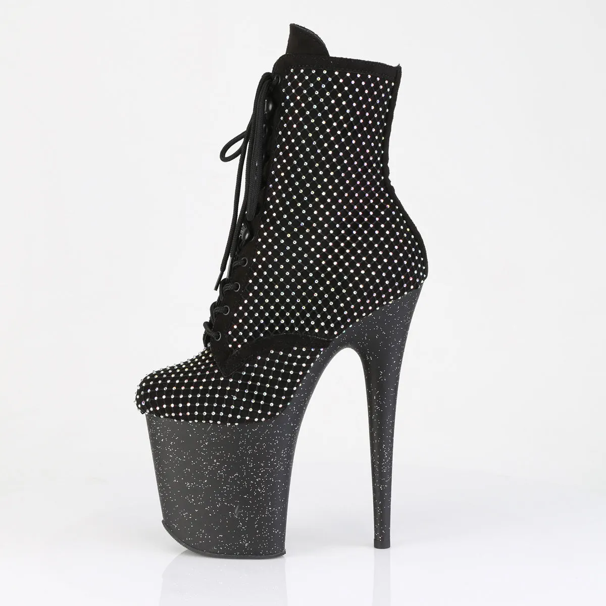 FLAMINGO-1020RM Pleaser Black Faux Suede Sexy Platform Shoes (Pole Dancing Heels)