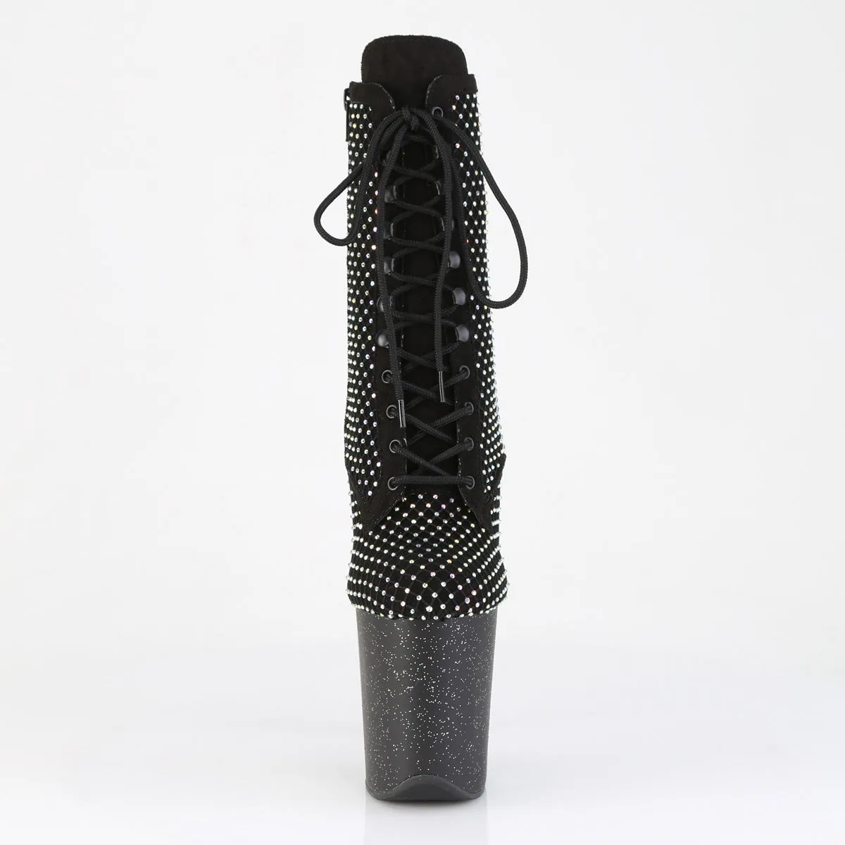 FLAMINGO-1020RM Pleaser Black Faux Suede Sexy Platform Shoes (Pole Dancing Heels)