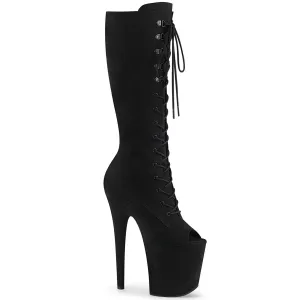 FLAMINGO-2051FS Pleaser Black Faux Suede Sexy Platform Shoes (Pole Dancing Heels)