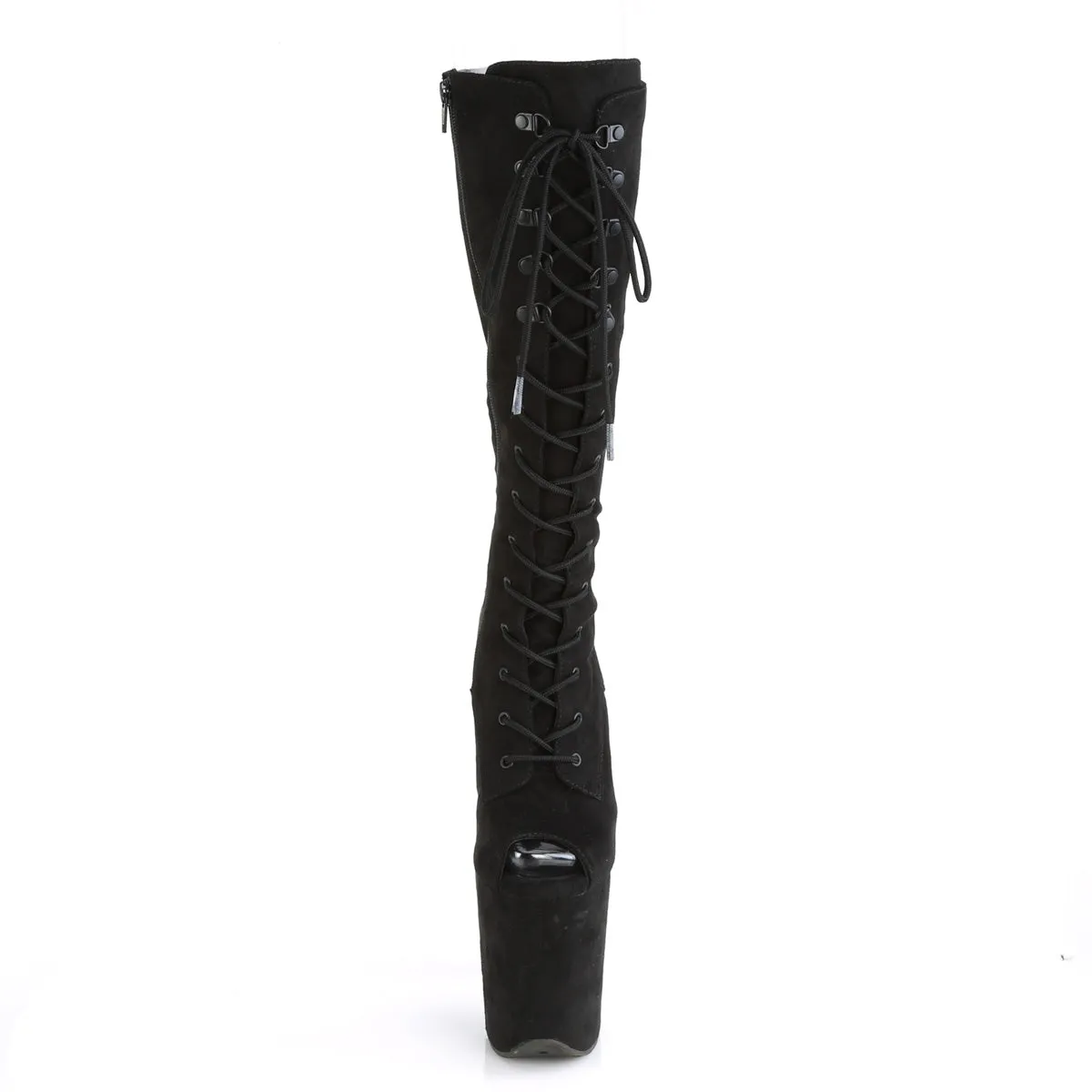 FLAMINGO-2051FS Pleaser Black Faux Suede Sexy Platform Shoes (Pole Dancing Heels)
