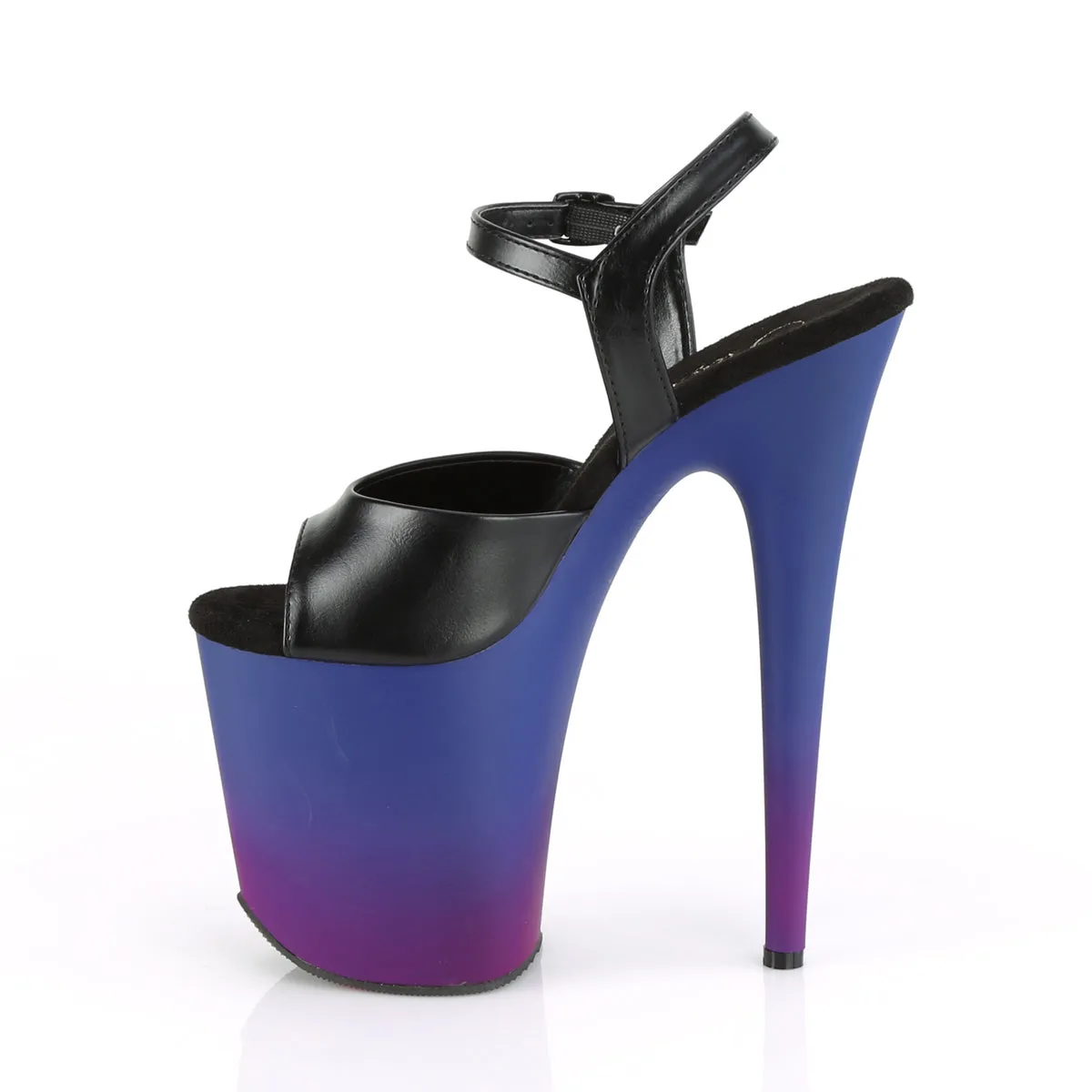 FLAMINGO-809BP Pleaser Black Faux Leather Sexy Platform Shoes (Pole Dancing Heels)
