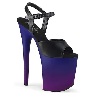 FLAMINGO-809BP Pleaser Black Faux Leather Sexy Platform Shoes (Pole Dancing Heels)