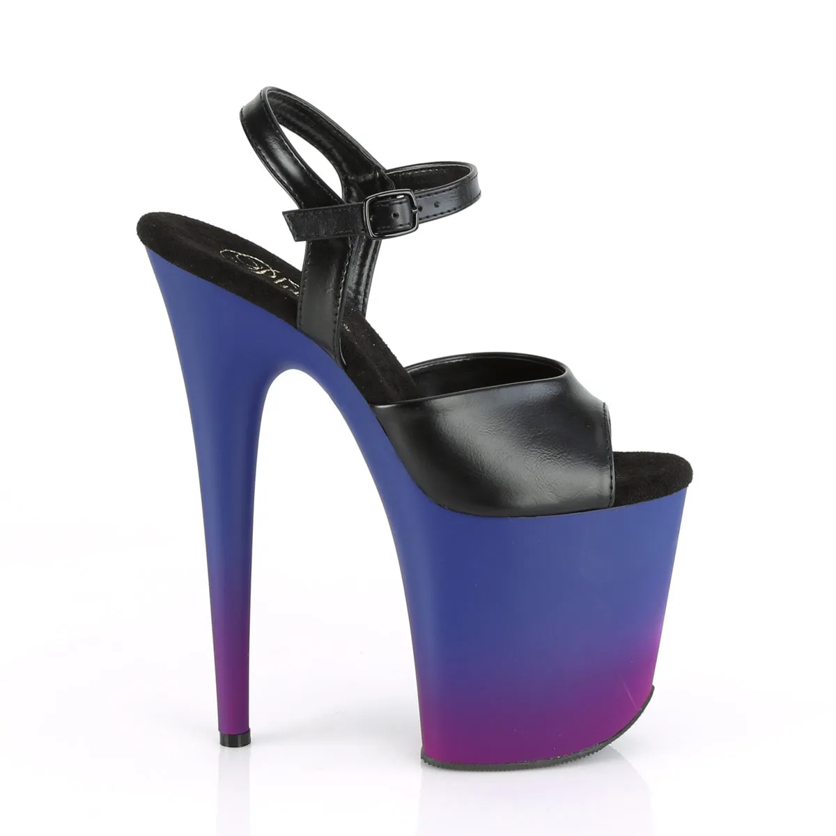 FLAMINGO-809BP Pleaser Black Faux Leather Sexy Platform Shoes (Pole Dancing Heels)