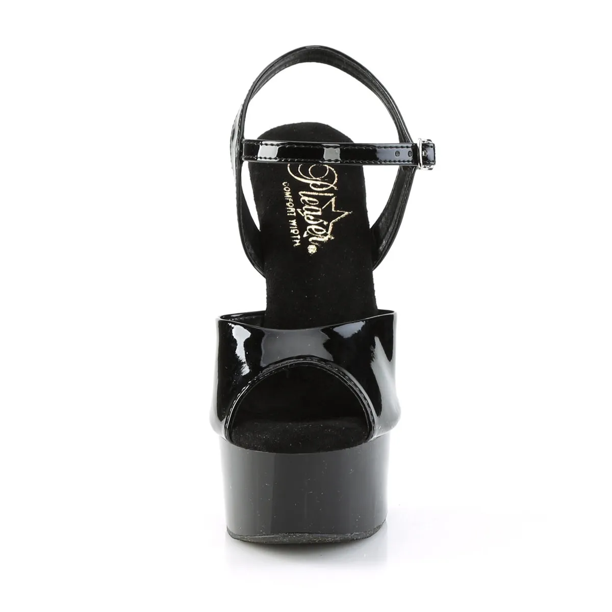 GLEAM-609 Pleaser Black Patent Sexy Platform Shoes (Pole Dancing Heels)
