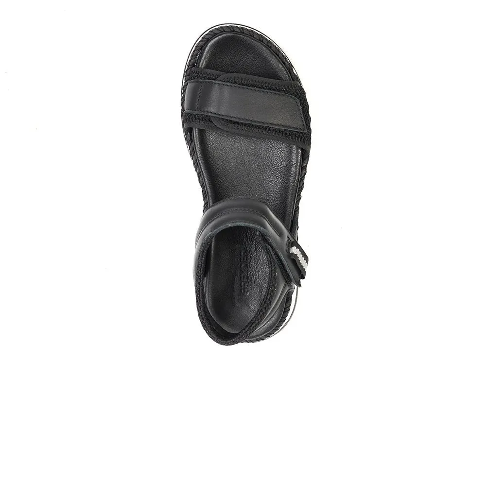 Greyder Women's High Sole Sandals In Black