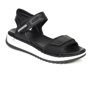Greyder Women's High Sole Sandals In Black