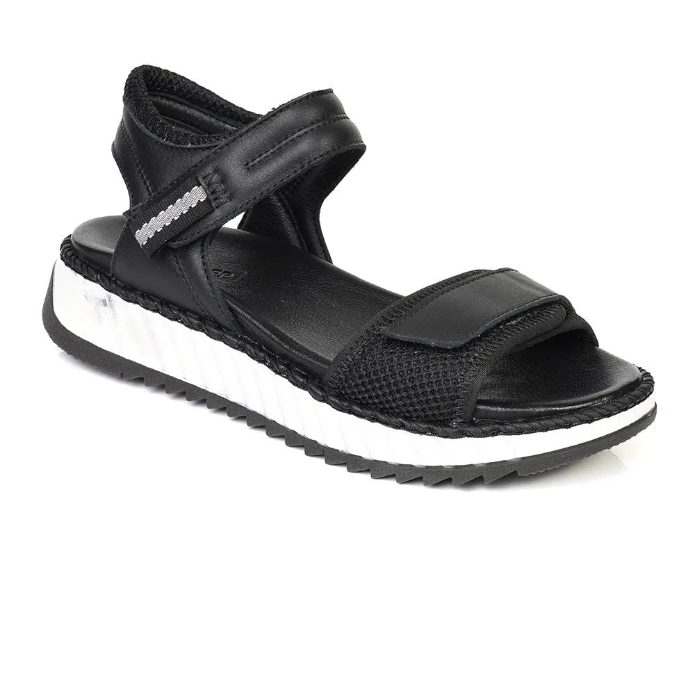 Greyder Women's High Sole Sandals In Black