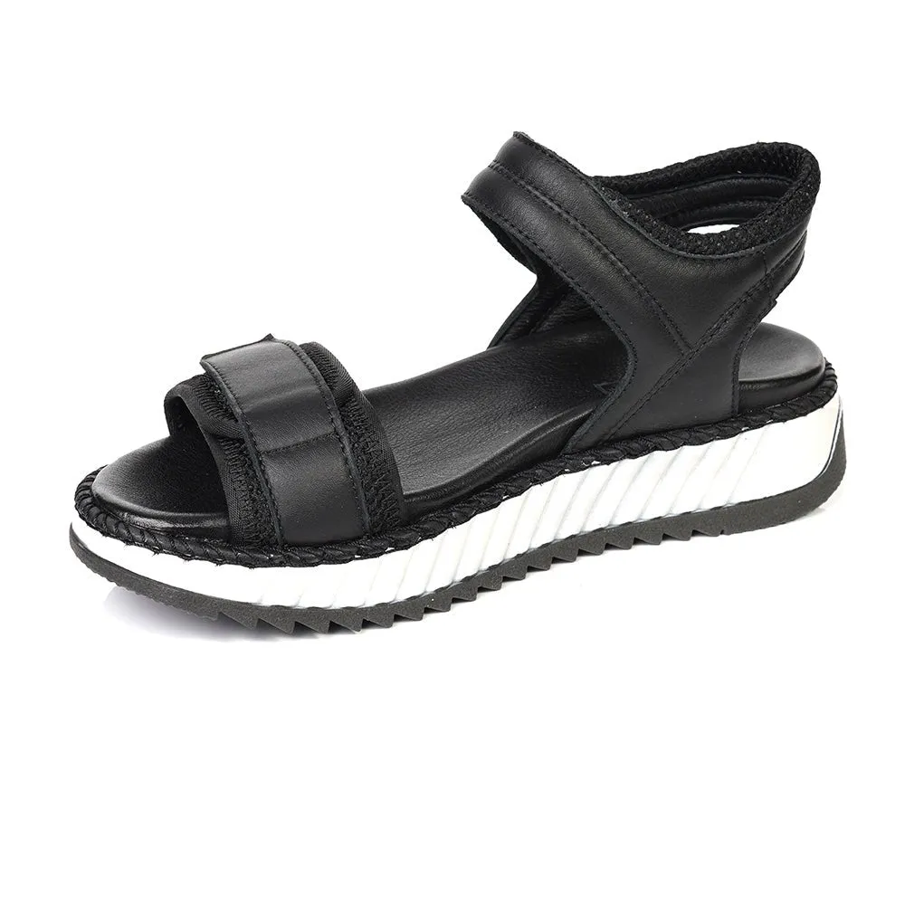 Greyder Women's High Sole Sandals In Black