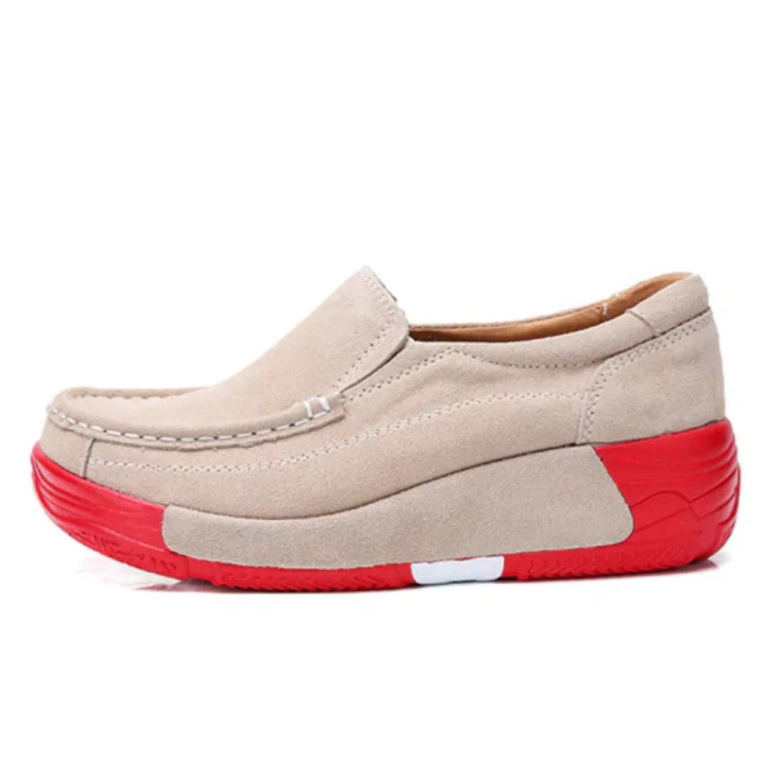 Marbella Women's Platform Slip On Black Shoes