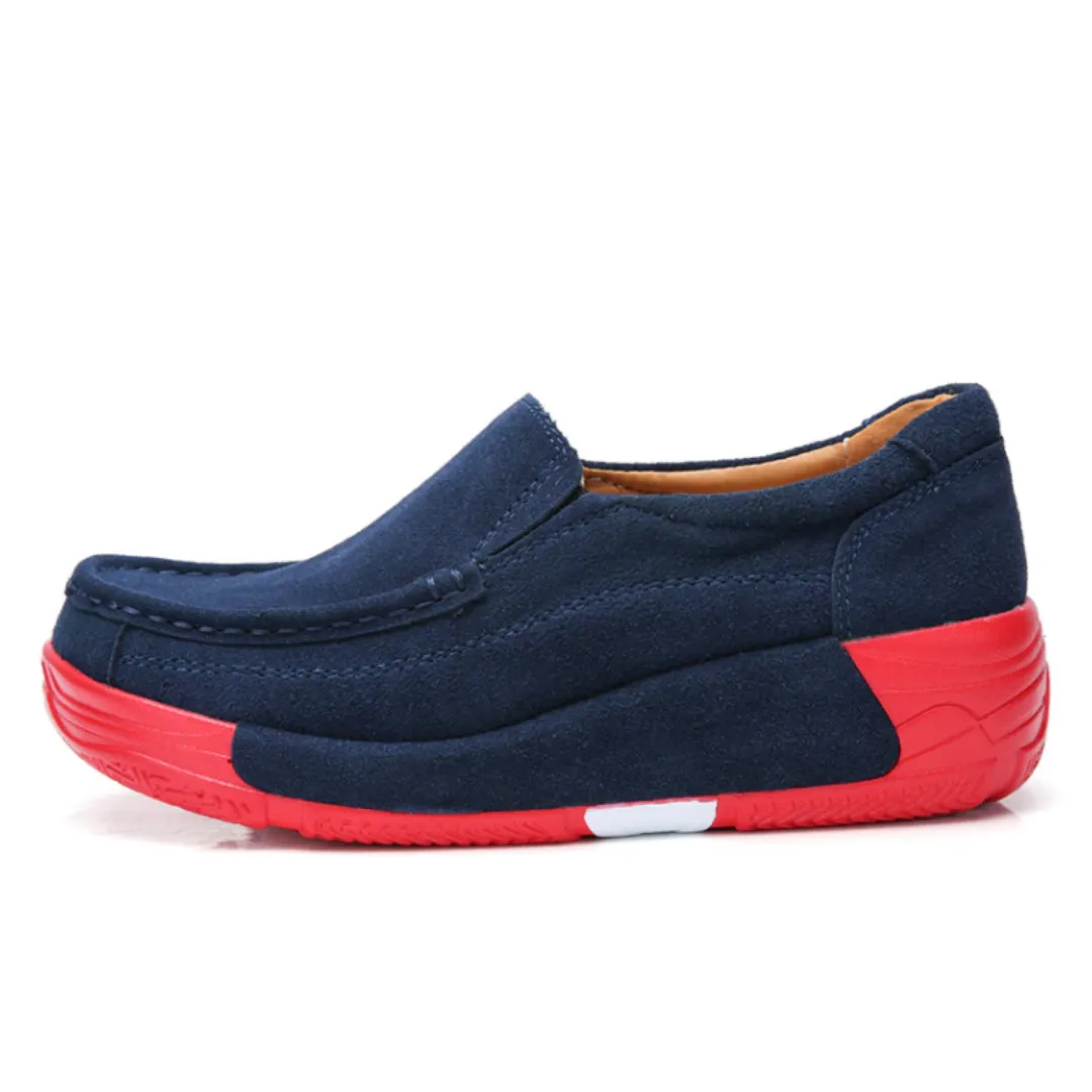 Marbella Women's Platform Slip On Black Shoes