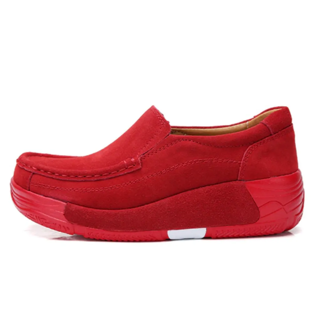 Marbella Women's Platform Slip On Black Shoes