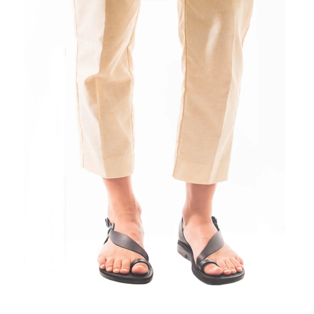 Mia - Leather Backstrap Sandal | Brown