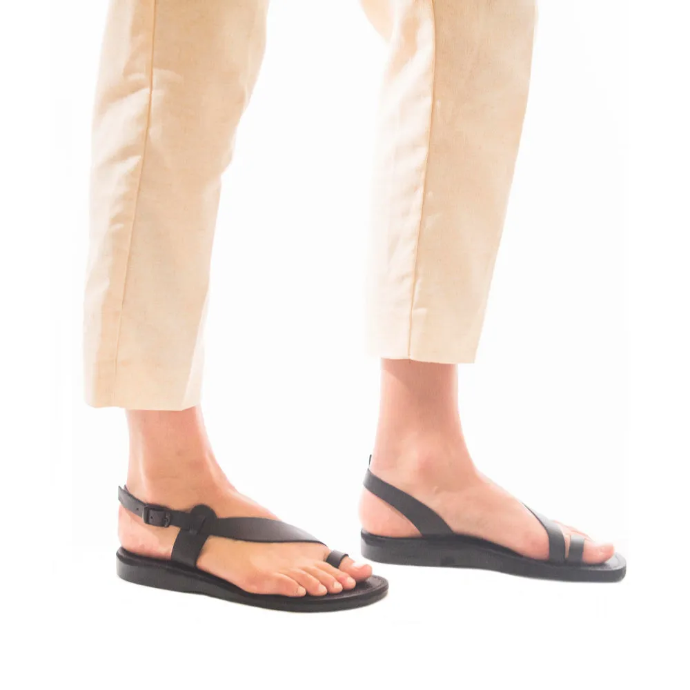 Mia - Leather Backstrap Sandal | Brown
