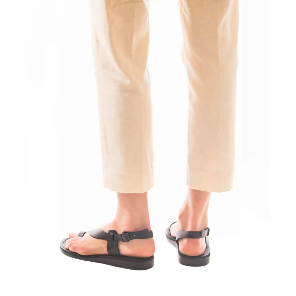 Mia - Leather Backstrap Sandal | Brown