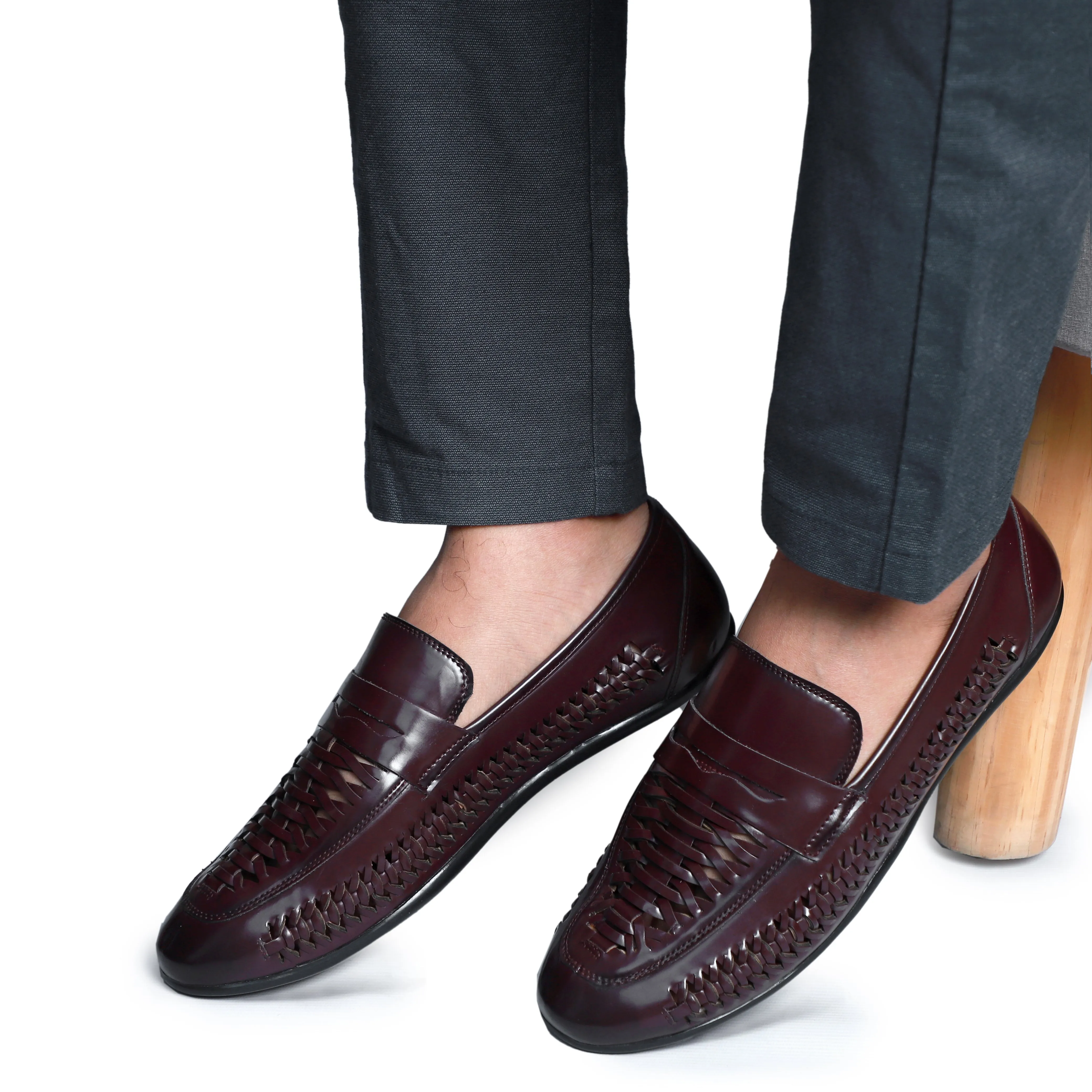 NICHE Cherry Hand Weaved Kolhapuri Loafer (Extra Comfortable)