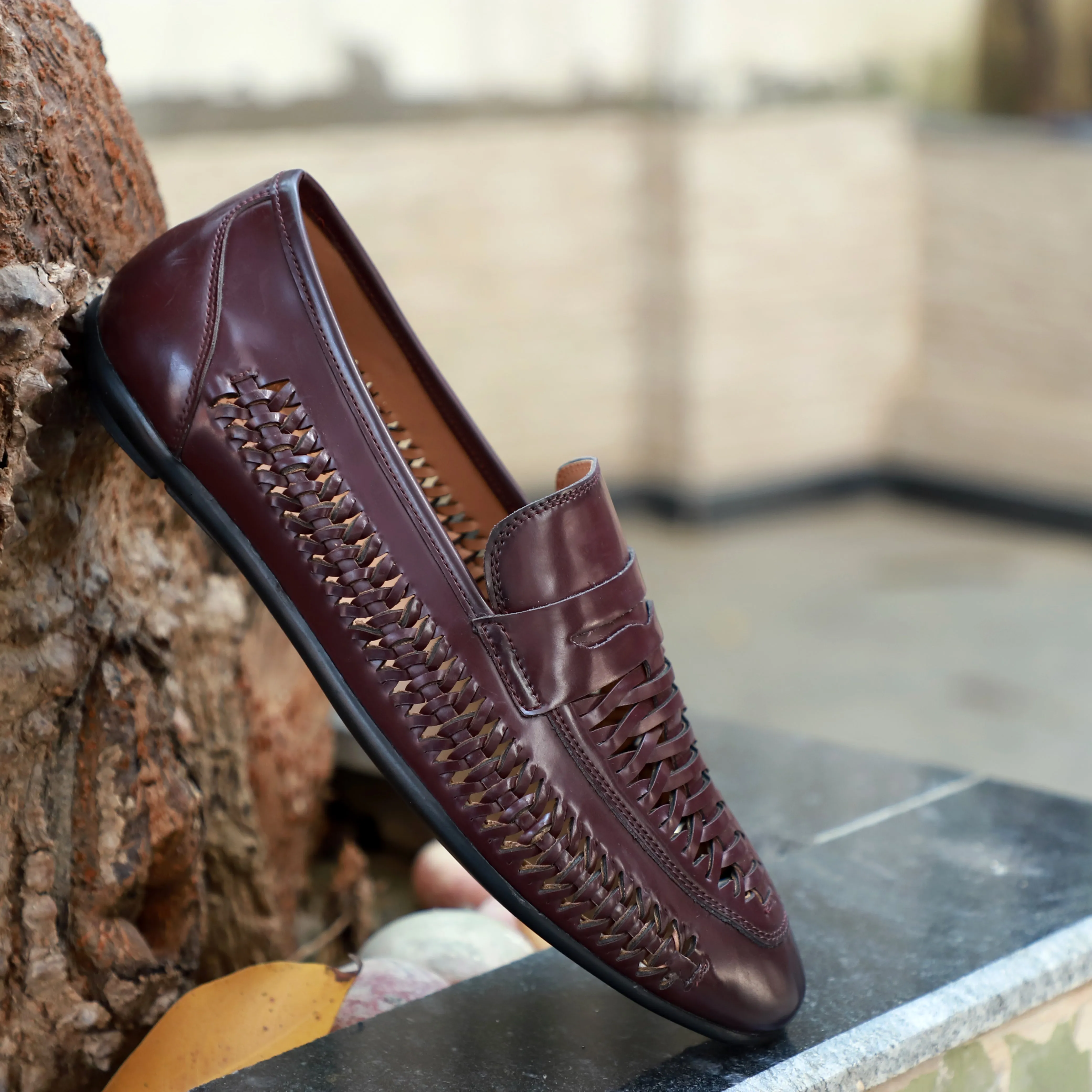 NICHE Cherry Hand Weaved Kolhapuri Loafer (Extra Comfortable)