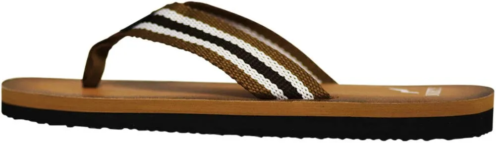 Norty Mens Flip Flop Sandal Camel Brown   11108