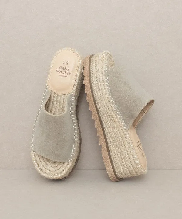 Oasis Espadrille Platform Slide
