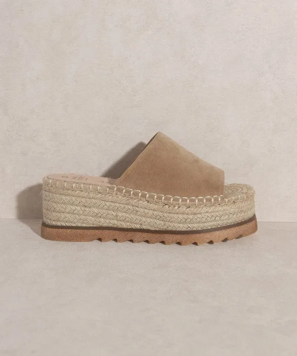 Oasis Espadrille Platform Slide