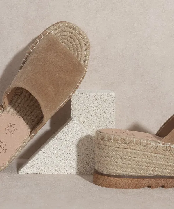 Oasis Espadrille Platform Slide