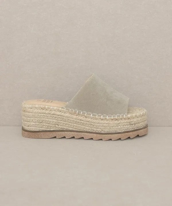 Oasis Espadrille Platform Slide