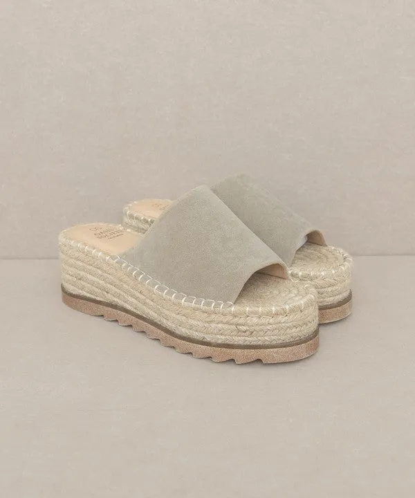 Oasis Espadrille Platform Slide