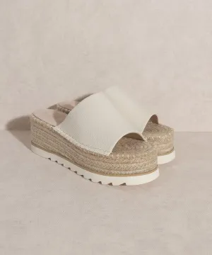 Oasis Espadrille Platform Slide