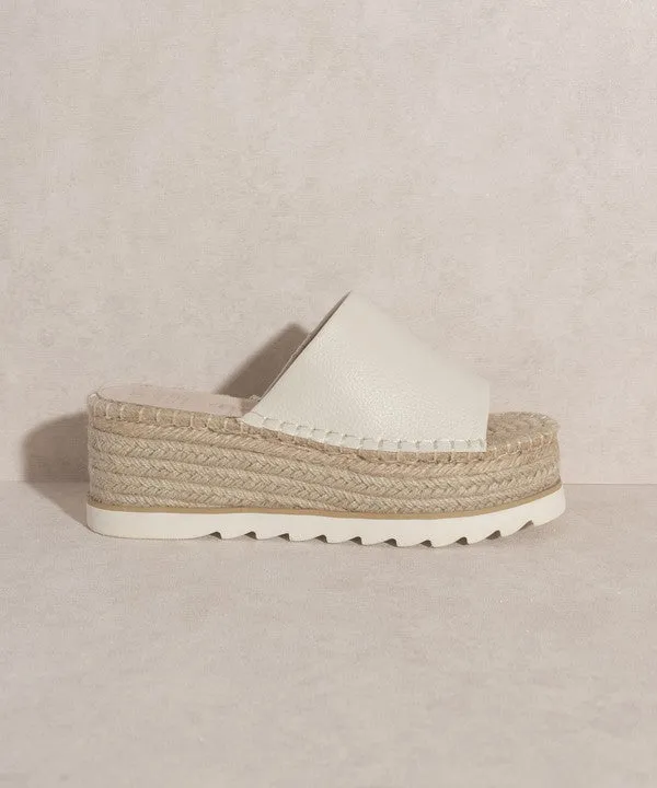 Oasis Espadrille Platform Slide