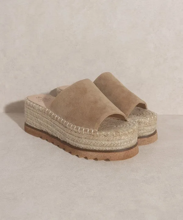 Oasis Espadrille Platform Slide
