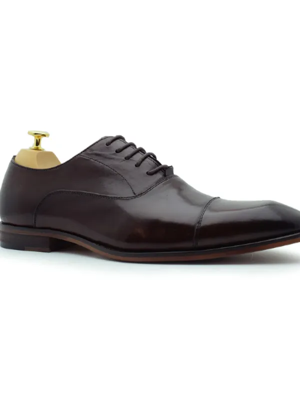 Paolo Vandini Brown Thistle Toe Cap Shoe