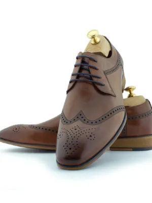 Paolo Vandini Tan Leather Shoes