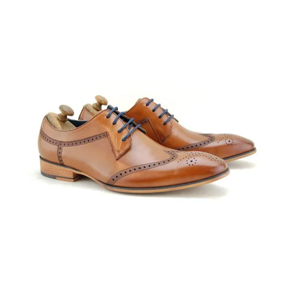 Paolo Vandini Tan Leather Shoes