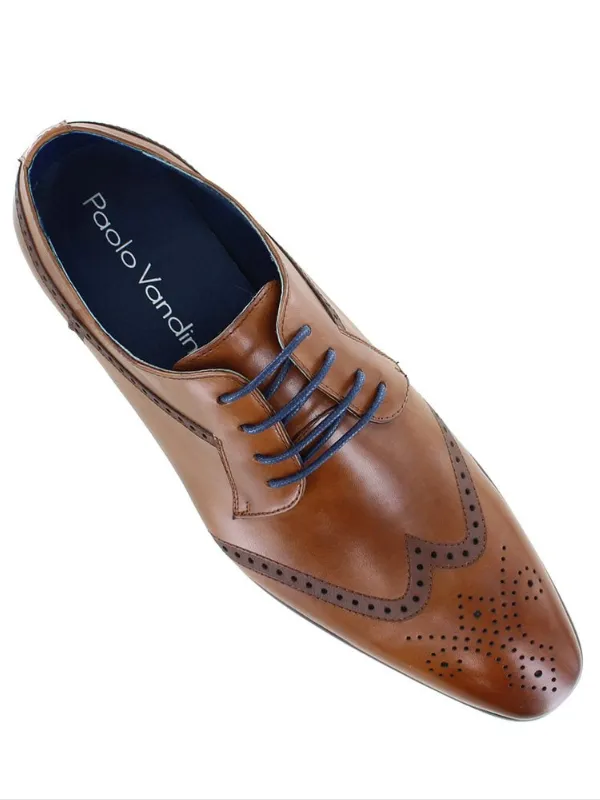 Paolo Vandini Tan Leather Shoes