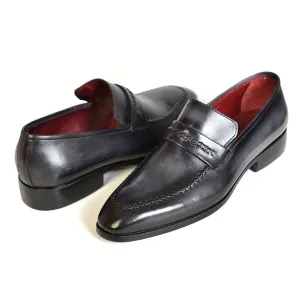 Paul Parkman Gray & Black Men's Loafers For Men (ID#068-GRAY)