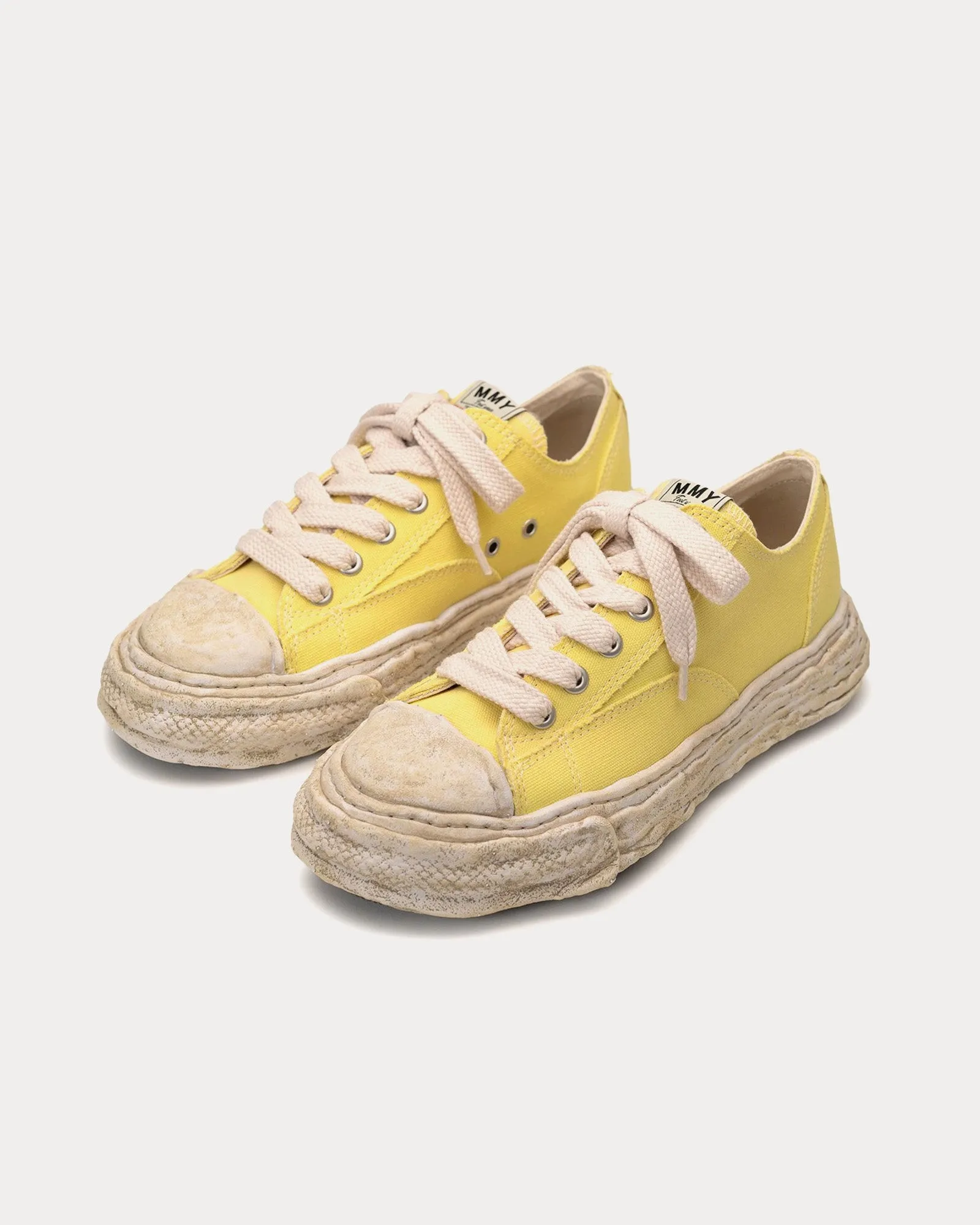 Peterson23 OG Sole Garment Dyed Canvas Yellow Low Top Sneakers