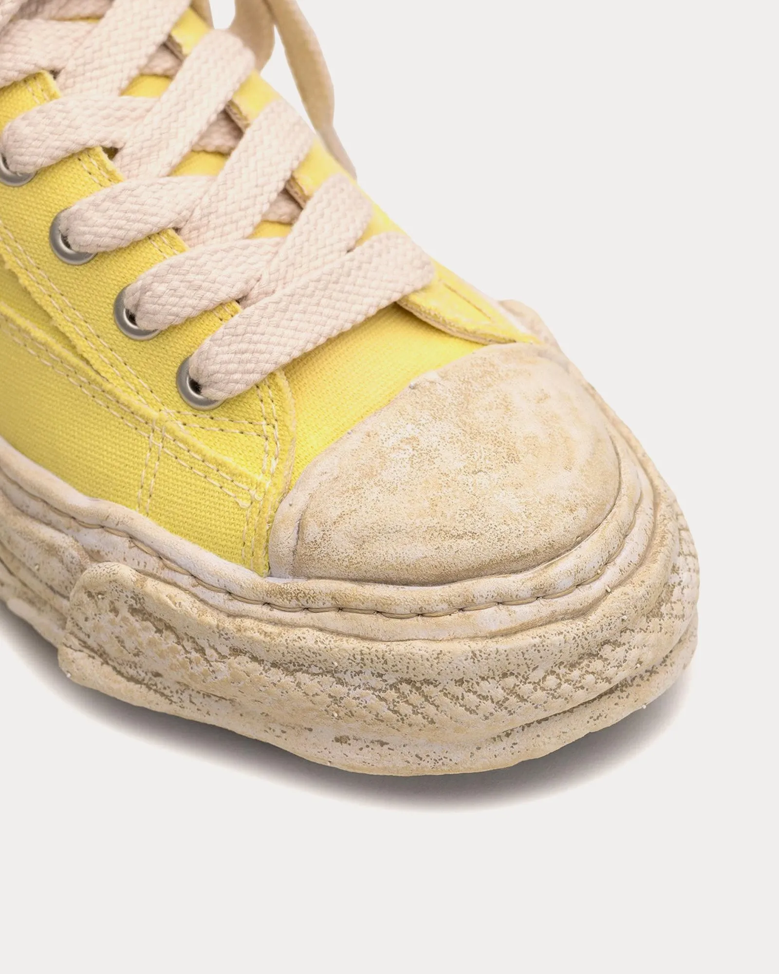Peterson23 OG Sole Garment Dyed Canvas Yellow Low Top Sneakers