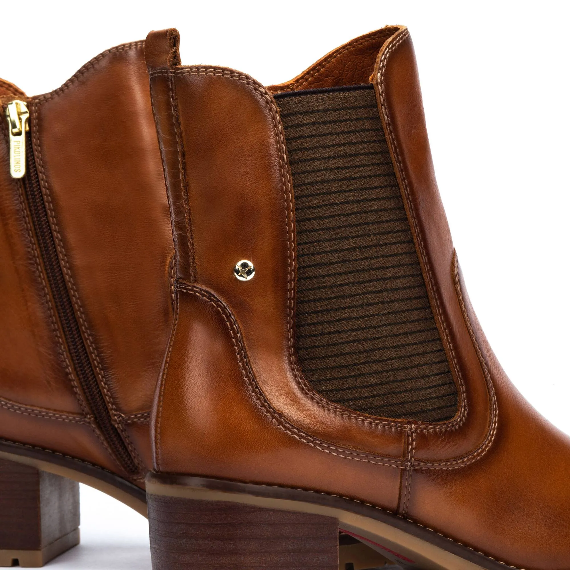 Pikolinos Women's Illanes W7H-8948 Leather Chelsea Boots Brandy Brown