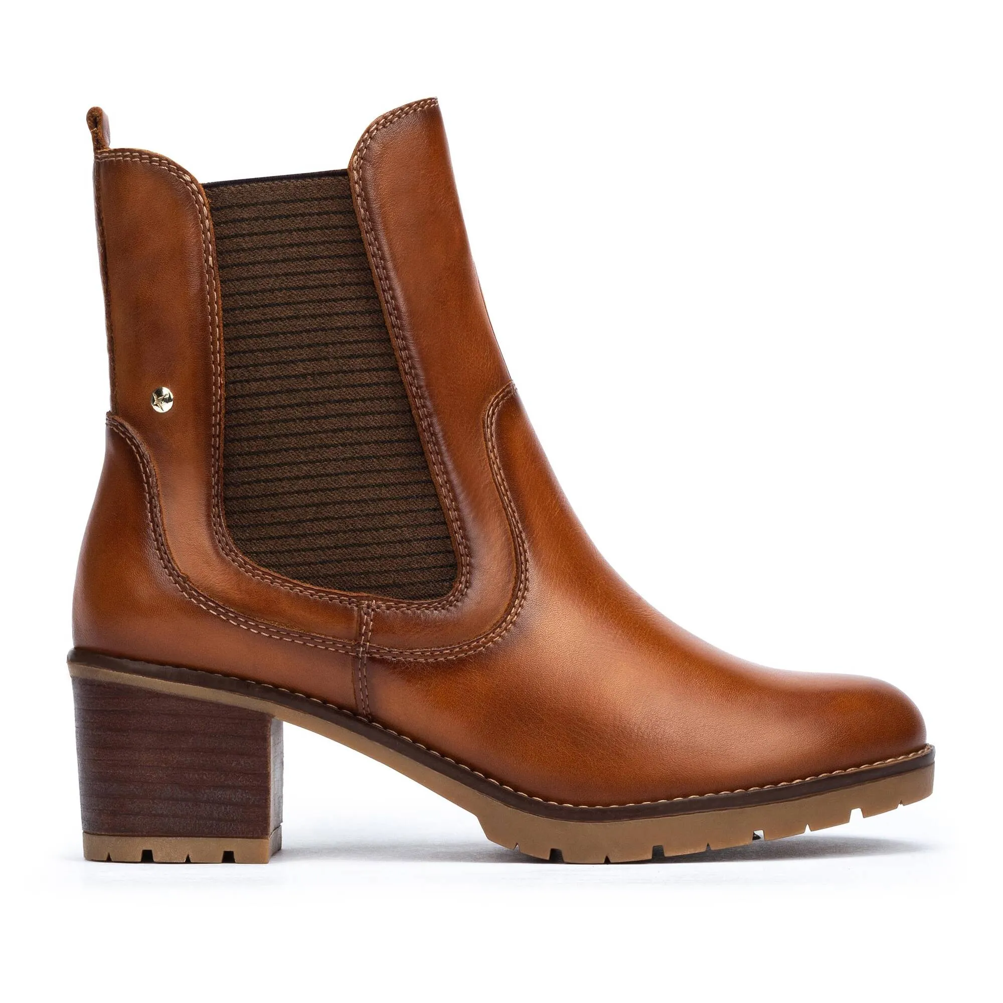 Pikolinos Women's Illanes W7H-8948 Leather Chelsea Boots Brandy Brown