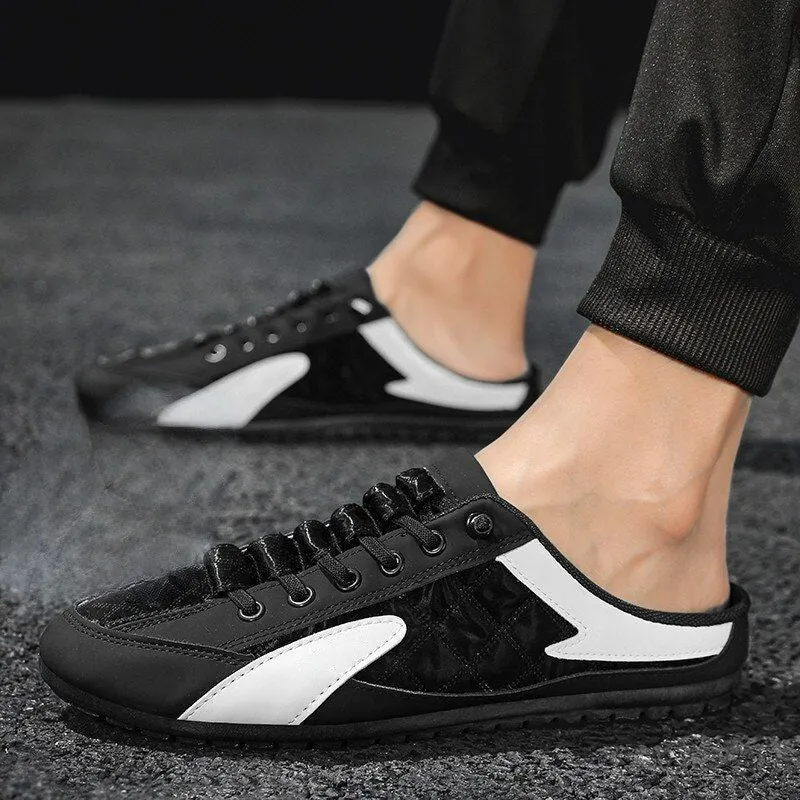 Plain Patterned Half Slippers