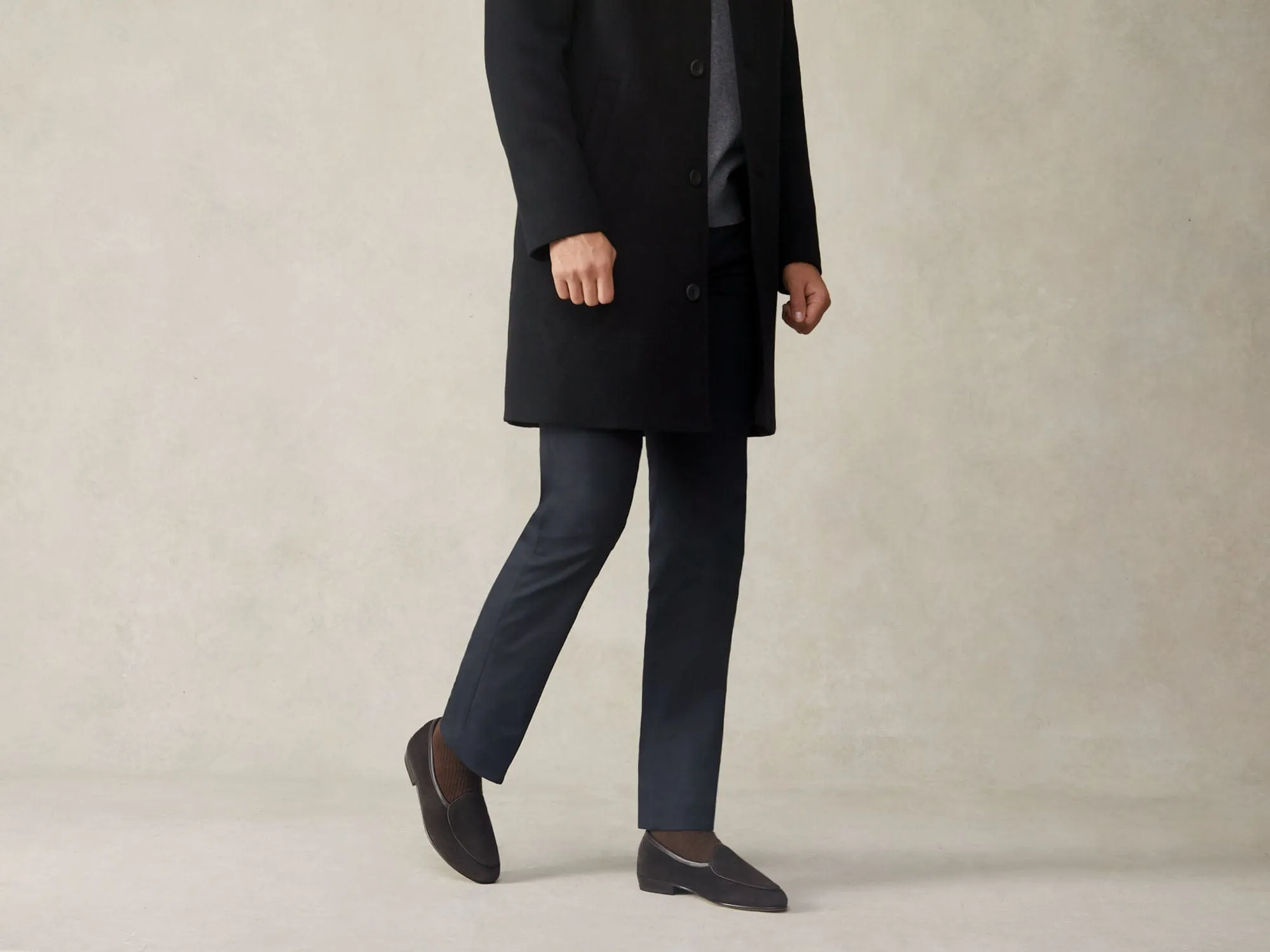 Sagan Classic Loafers in Lusitanias Dark Brown Asteria Suede with Leather Sole