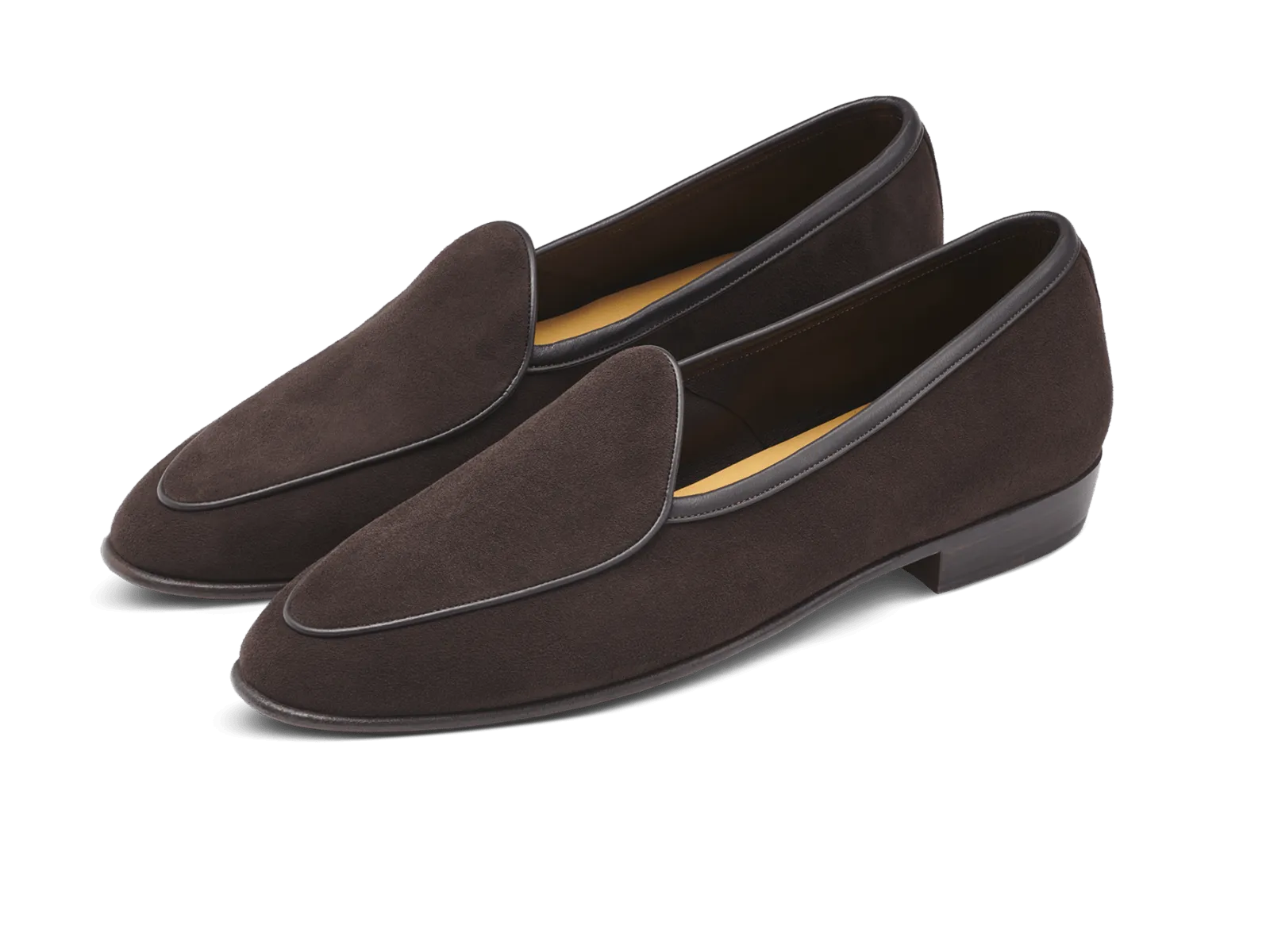 Sagan Classic Loafers in Lusitanias Dark Brown Asteria Suede with Leather Sole