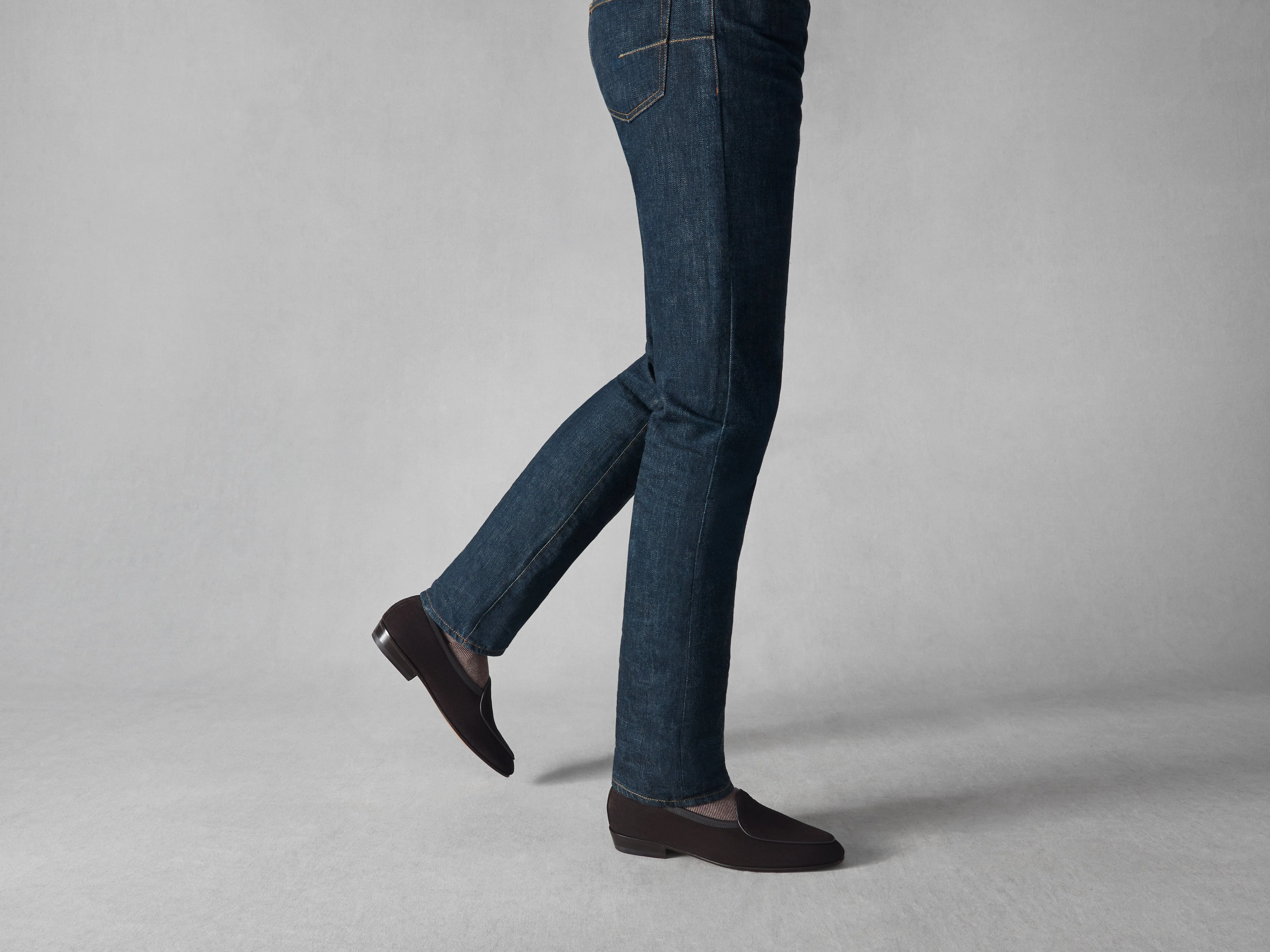Sagan Classic Loafers in Lusitanias Dark Brown Asteria Suede with Leather Sole