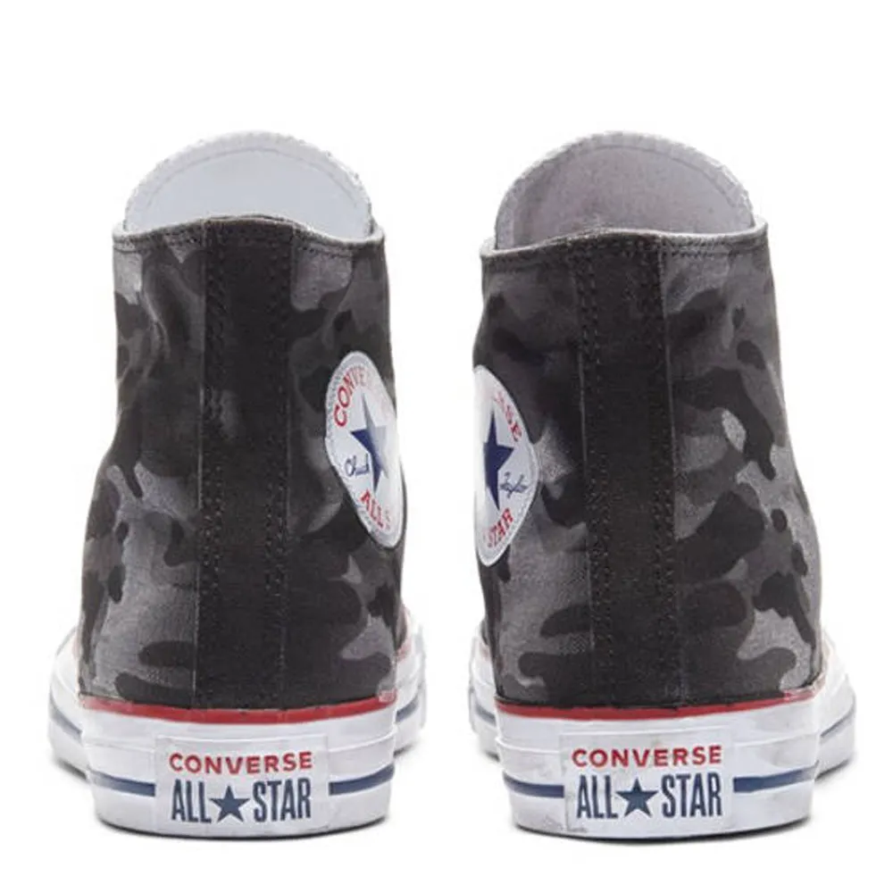 Scarpe Unisex CONVERSE Sneakers linea Chuck Taylor All Star Camo Carchoal High Top in Tessuto Grigio