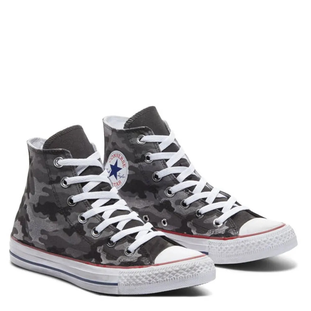 Scarpe Unisex CONVERSE Sneakers linea Chuck Taylor All Star Camo Carchoal High Top in Tessuto Grigio
