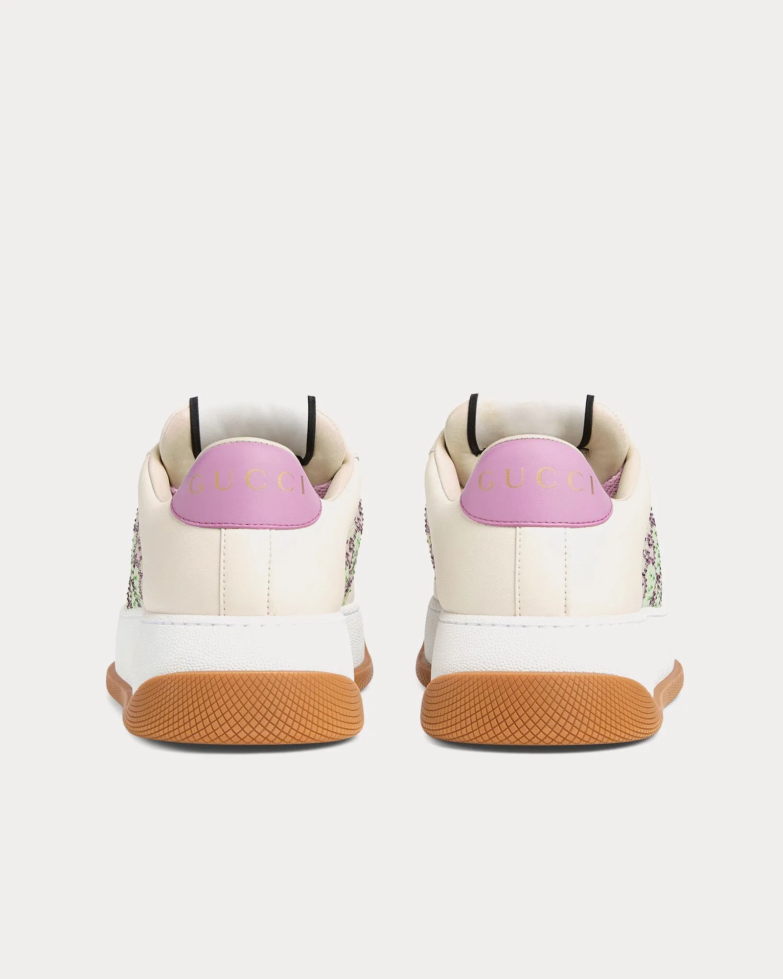 Screener GG Crystal Canvas Beige / Purple Low Top Sneakers