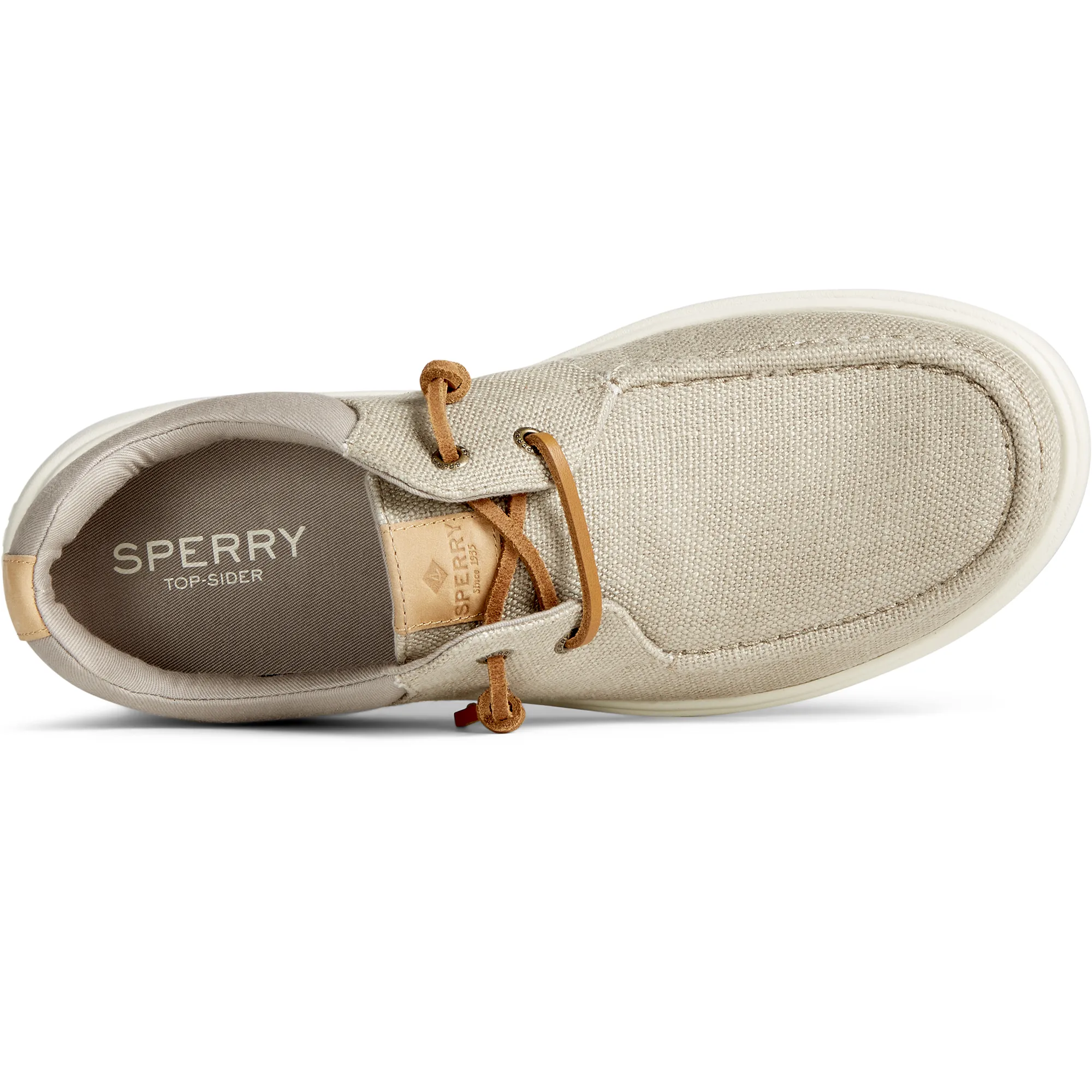 Sperry Men's Captain's Moc Hemp Slip On Sneaker - Taupe (STS24809)