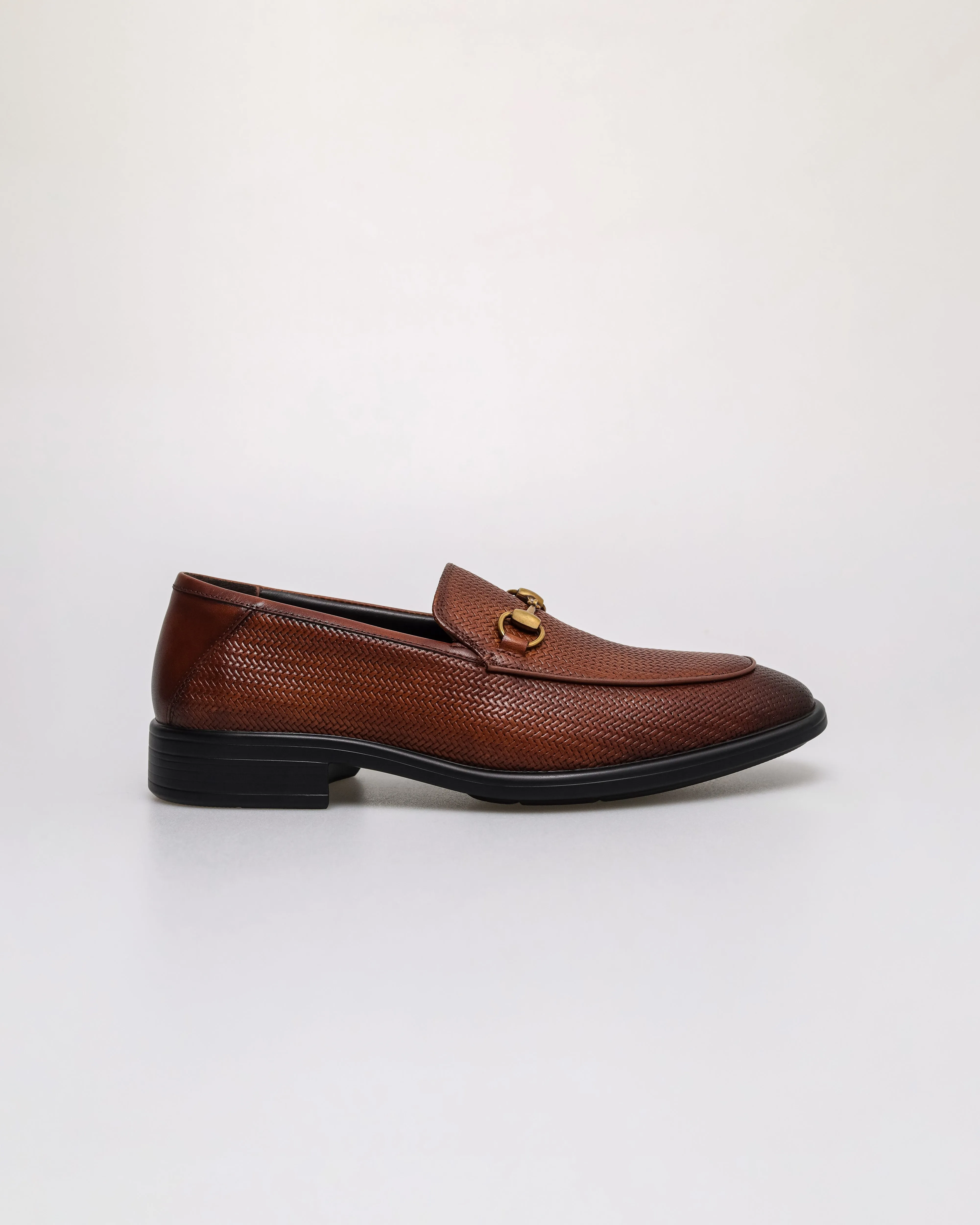 Tomaz F428 Men's Woven Horsebit Loafers